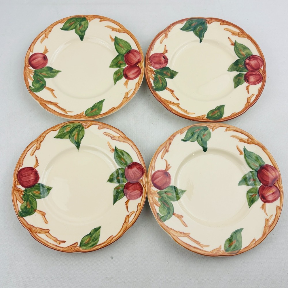Franciscan Apple Bread & Butter Plate‎ Lot of 4 California USA Made Vintage